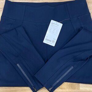 ATHLETA LADIES DELANCEY SKYLINE TIGHTS - NAVY, SIZE L